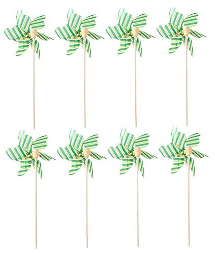 PartyKindom 8stücke Bunte Windmühlen Spielzeug Für Junge Mädchen Kreative Geburtstag Deko Aus Langlebigem Material Und Kunststoff Für Garten Und Aktivitäten Farben Zufällig Für