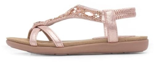 Lilley Candace Girls Rose Gold Diamante Sandal - Size 3 UK - Gold