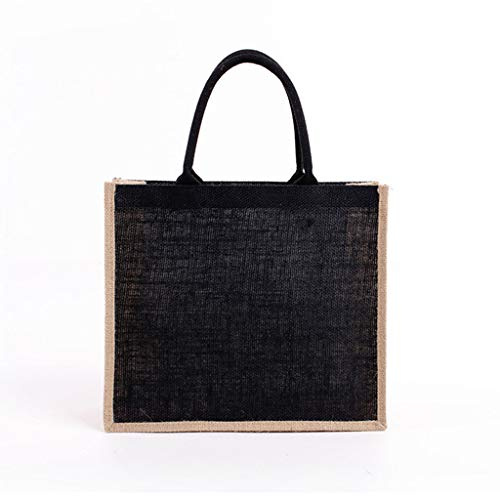 YROHGKPN Tragetaschen, Tasche, Damen Einkaufstasche, Brautjungfern Geschenk, leere Sackleinen für Stickereien, mit Ledergriffen