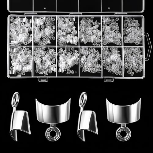 HJZHII 600Pcs Extra Short Square Nail Tips, 12 Sizes Half Cover Square Nail Tips Clear Short Press On False Nails with Box for Acrylic Nail Extension Home DIY Salon