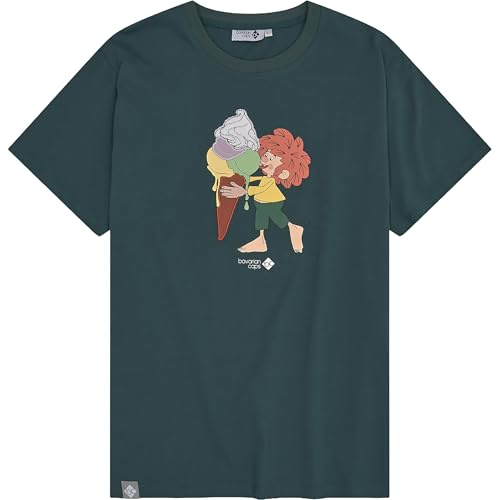 Bavarian Caps Herren Pumuckl Schleckeis T-Shirt, dunkelgrün, S