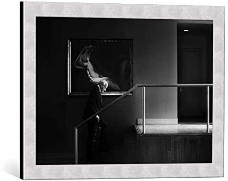 kunst für alle Bild mit Bilder-Rahmen: Julien Oncete Dinner-Museum - dekorativer Kunstdruck, hochwertig gerahmt, 60x40 cm, Silber gebürstet