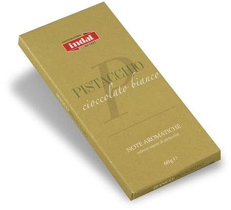CIOCCOLATO BIANCO AL PISTACCHIO 60 GR | INDAL