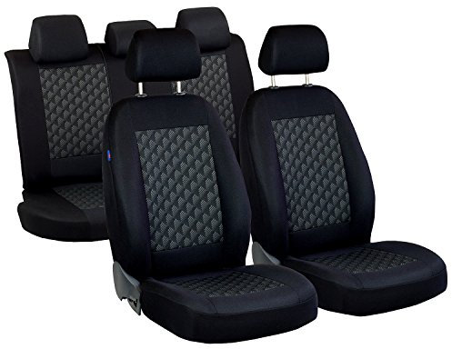 Opel Astra Sitzbezüge - 1 Set - Farbe Premium Schwarz Effekt 3D