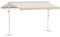 Outsunny Standmarkise Freistehende Markise 4x3 m Gartenmarkise mit Faltarm Kurbel Sonnenschutz Terrassenüberdachung für Outdoor Garten Terrasse Cremeweiß