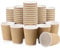 SilverStar 100 x 10oz Disposable Ripple Kraft Triple Walled Paper Brown Cups (for Tea, Coffee, Cappuccino Hot Drinks, Takeaway & More)