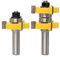 Yakamoz 1/2 Inch Shank Adjustable Tongue and Groove Router Bit Set 1-1/2 Stock Woodworking Cutting Milling Tools