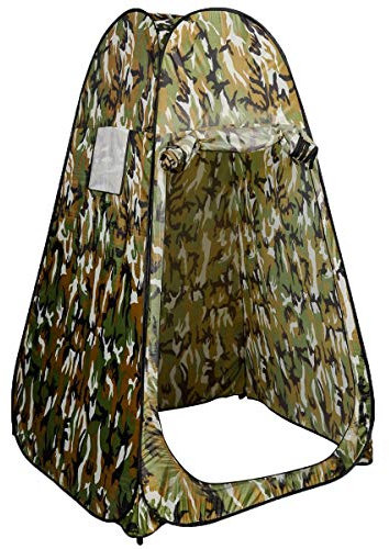 COSTWAY Tienda de Campaña para Inodoro Plegable 120x120x190cm con Cremallera Malla Transpirable para Ducha Baño Sala de Cambio al Aire Libre Camping (Camuflaje)