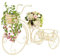 Festnight Weiss Retro Metall Blumentreppe Pflanzentreppe Pflanzenst?nder Blumenregal Dekoration Fahrradform Vintage 77 x 26 x 50 cm