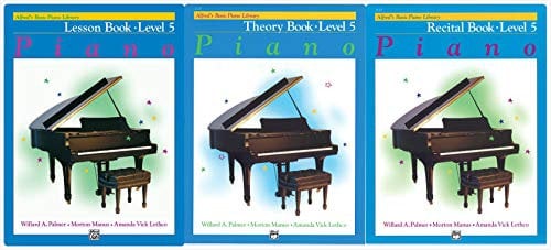 Alfred's Basic Piano Library: Level 5 Books Set (3 Books) - Lesson Book 5, Theory Book 5, Recital Book 5