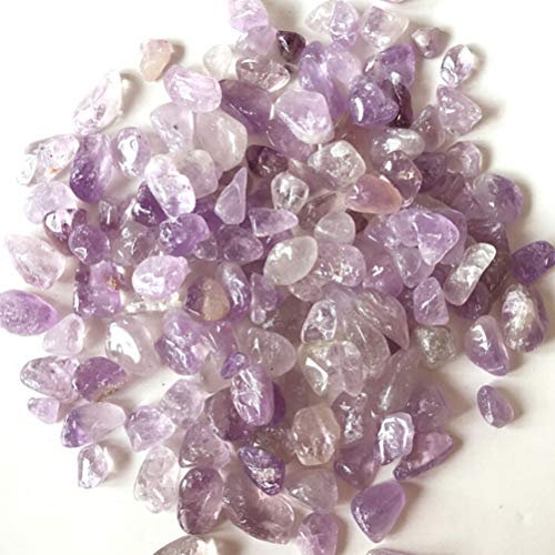 VOSAREA Trommelsteine poliert getrommelt Kies lila Kristall Steine Aquarien Aquarium Dekoration liefert 100g 9-12mm