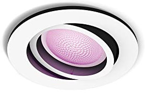 Philips Hue Centura LED Smart Bathroom Light [White - Round] with Bluetooth, Works with Alexa, Google Assistant and Apple Homekit.