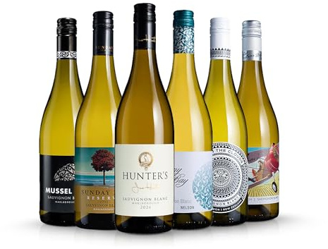 Laithwaites Sauvignon Blanc White Wine, New Zealand Mix, 75 cl, (Case of 6) Hunter's Marlborough, Sunday Bay, Mussel Pot, Company Bay and Bristed Brothers
