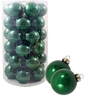 irpot Palline di Natale Sfere Decorative in Vetro Dimensioni e Colore a Scelta. (10 cm N16048, Verde)