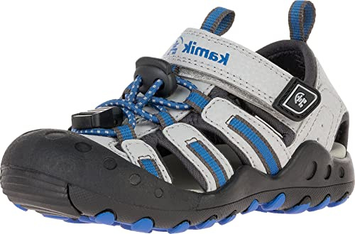 Kamik Crab Geschlossene Sandalen, Grau (Grey LT Blue GBL), 22 EU