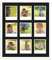 WANDStyle Polaroid Bilderrahmen Weiß, für 9 Sofortbilder, aus Holz, im Stil Modern, zum Aufhängen, Made in Germany - H950