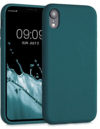 kalibri Wheat Straw Case Compatible with Apple iPhone XR - Case Matte Phone Cover Made of TPU and Wheat Straw - Teal Matte