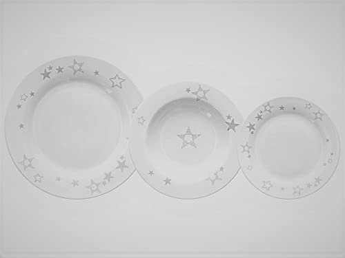 Servizio tavola 18 pezzi Olimpia Etoile Silver Tognana Porcellane