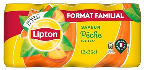 Boissons LIPTON - Ice Tea Pêche Boites 12 X 33 Cl Format Spécial - Lot De 3 - Vendu Par Lot