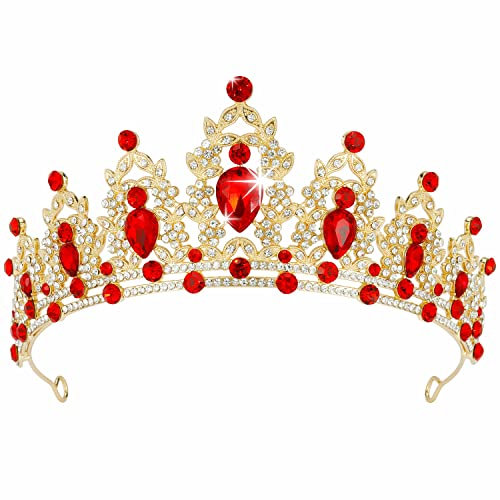 Didder Braut-Tiaras für Frauen, Kronen für Frauen, Prinzessinnenkrone für Mädchen, Königin Tiara, Kristallkrone für Frauen, Halloween, Style 1, Kristall