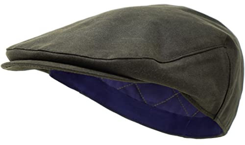 Borges & Scott The Drake – Wasserdicht – traditionelle Wachskappe, olivgrün, 52