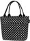 AOSBOS Kleine Kühltasche für unterwegs Leicht Lunchbag Mini Lunchtasche Damen Isoliertasche Faltbar Frühstückstasche Wasserdicht Meal Prep Tasche Luch Bag for Women Punkt Schwarz