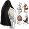 Patio Hanging Egg Chair Cover Waterproof Heavy Duty Outdoor 210D Oxford Fabric Swing Egg Chair Cover with Zipper, 115x190cm (Black)