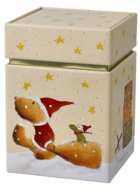 Goebel X-Mas Peter Schnellhardt Teedose Wintertime Friends aus Metall Mehrfarbig, Maße: 7,5cm x 7,5cm x 11cm, 26-500-20-1