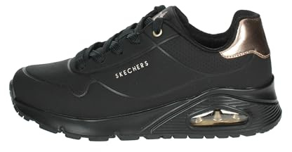 Skechers Girls Uno Gen1 Shimmer Away Trainers, Black, 10 UK