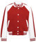 A2Z 4 Kids Baseball Kontrast Jacke Varsity Stilvoll Mantel B.B Stehkragen Lange Ärmel - B.B Plain Jacket 002 Red 5-6