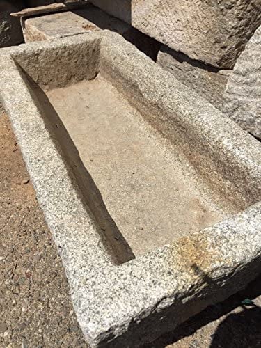 Biscottini Vasi da esterno grandi in pietra - Fioriere da esterno grandi artigianali - Vasi in pietra per ambienti esterni - Decorazioni per il giardino