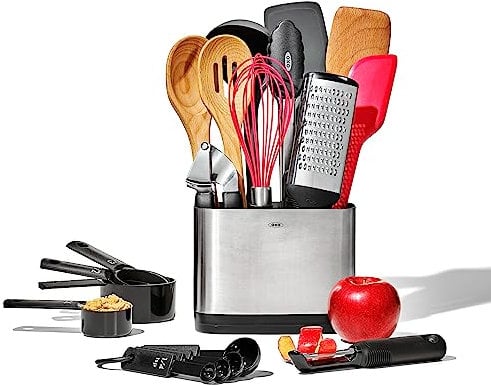 OXO Good Grips 11329500FG Lot de 20 ustensiles de cuisine pour tous les jours Argenté
