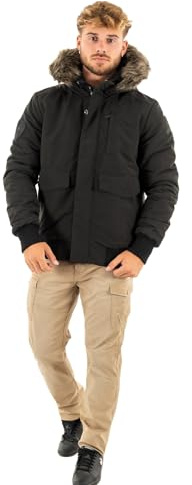 Superdry Herren Everest Bomber-Steppjacke mit Kapuze