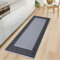 OZMIC Carpet Runners for Hallways Non Slip Long & Wide Heavy Duty Flat Weave Geometric Rug Indoor Stair Carpet Kitchen Floor Mats Runner Pet Mat | 80 X 300 cm - Silver & Black