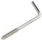 OPIOL QUALITY® Schraubhaken mit Holzgewinde 3,5x50mm (10 Stück) Hakenschraube gerade aus Edelstahl A2 Haken-Schraube L-Haken