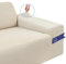 BLUZIMAN Sofa Überzug 2 Sitzer, Couch Überzug, Sofabezug Super Elastische, Sofa Cover Antirutsch, Nicht kompatibel mit Eck- oder L-förmigen Sitzmöbeln (Zwei Sitzer, Elfenbein)