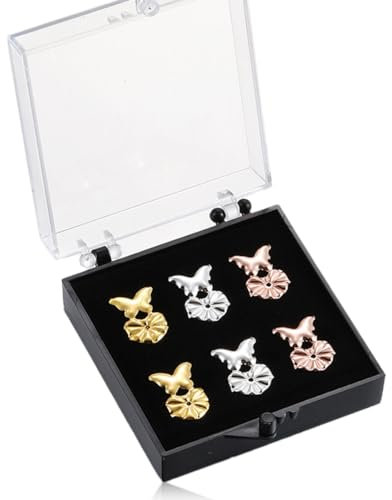 3 Paar Ohrringheber Magische Einstellbare Ohrring Lifter Hypoallergen Ohrläppchen Heber für Earring Backs Ohrring Zubehör Ohrringheber Magische Einstellbare Ohrringlifter
