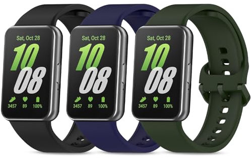 RenSheng 3 Stück Samsung Galaxy Fit 3 SM-R390 Armband, Silikonarmband Kompatibel mit Samsung Galaxy Fit 3 Sportarmband Ersatzarmband