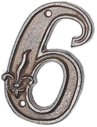 Hausnummer Türschild aus Metall mit Adresse, Hausnummer, Ziffern, Türschild for den Außenbereich Hausnummernschild(6)