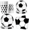 Yhjxly Set di 50 stoviglie da calcio, decorazioni per feste di compleanno, per feste di compleanno, per feste di compleanno