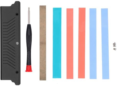 Elprico Memory RAM Cooler,DDR Heatsink for DIY PC Game DDR1 DDR2 DDR3 DDR4 ECC,Aluminum Alloy Dual Sided Wide and Narrow Modules Memory Heat Sink (Black)