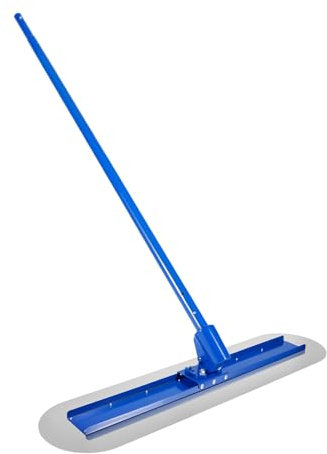 TaNeHaKi Lisseuse à béton, réglage de rotation, truelle de pose de sol Home, pelle à béton, truelle en acier inoxydable, distributeur de béton avec 3 poignées amovibles