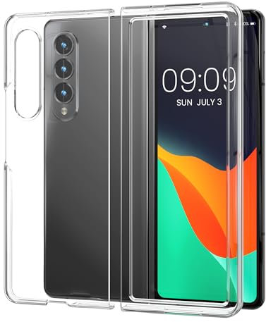 kwmobile Cover Compatibile con Samsung Galaxy Z Fold 3 5G Custodia - Protezione per Smartphone Pieghevole - Trasparente Robusta e Antiurto - trasparente