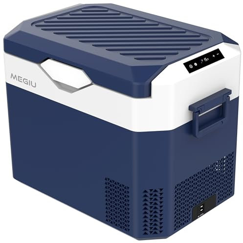 Megiu Portable Car Refrigerator 12V 12V Freezer Compressor Cooler 12V/24V DC 110~240V AC for Truck, Van, RV, SUV and Home Use (HC-30P5s)