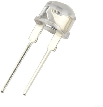 Lot de 10 lampes LED en forme de chapeau de paille de 8 mm, diode électroluminescente à LED, blanc/rouge/bleu (blanc)