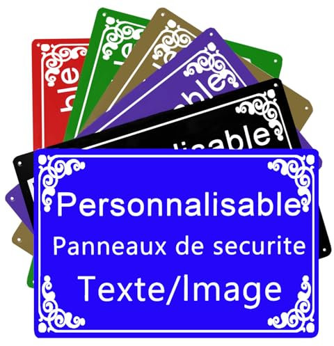 Panneaux de Sécurité Personnalisé-Personnalisable Sécurité Signalétique Intérieure/Extérieure-Pour Garage,Hôtel,Parking,Ecole, Abri de Voiture