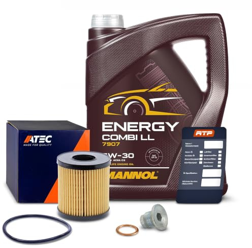 ATEC Germany Inspektionspaket mit 1x Ölfilter, 1x Ölablassschraube, 1x
