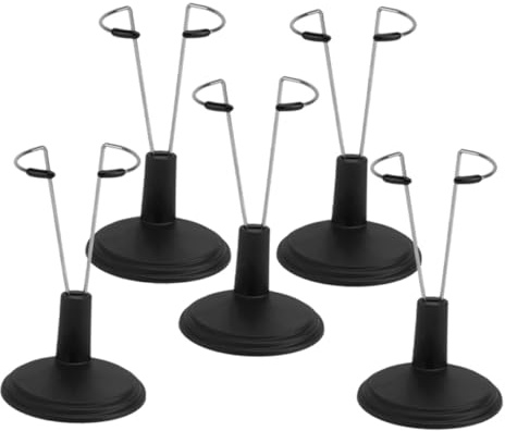 VICASKY Puppen Displayhalterung 5 Stück-pack aus PVC und Eisen, Schwarz | Lightstick Holder, Figurenhalter für Sammlungen, Schnelle Montage, Tragbar für Outdoor Aktivitäten