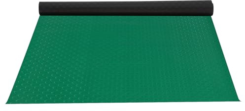 Bodenmatte 2x1m als Läufer und Fußmatte, Gummimatte rutschfest für Werkstatt und Garage, 2.3 mm Dicker Bodenbelag, Matte für Eingangsbereich zuschneidbar (Grün, 100x200 cm)