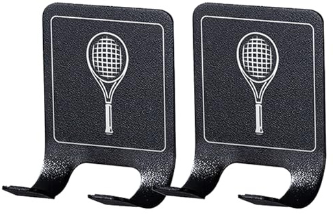 Schläger Organizer Rack, 2 Stück Wandmontierte Schlägerständer, Platzsparender Vertikaler Präsentationsständer, Haken Zum Aufhängen Von Tennisschlägern, Halterung Für Garage